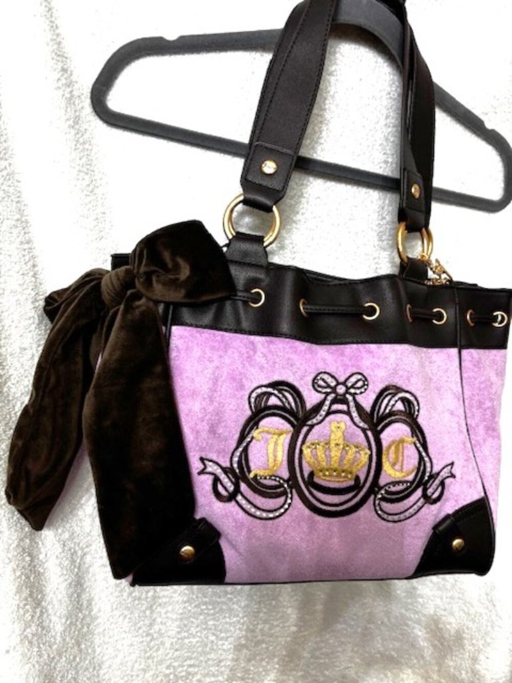 Juicy Couture's Oversized Juicy Lovers Club Tote in Violet Tulle NWT
